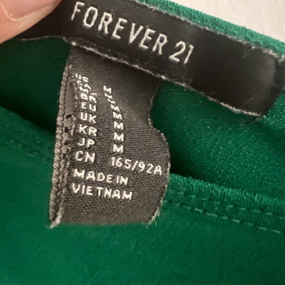 Forever 21 One-Shoulder Teal Crop Top - Picture 5 of 6